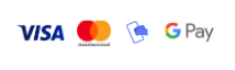 Payment methods: Visa, Mastercard, MobilePay, Google Pay